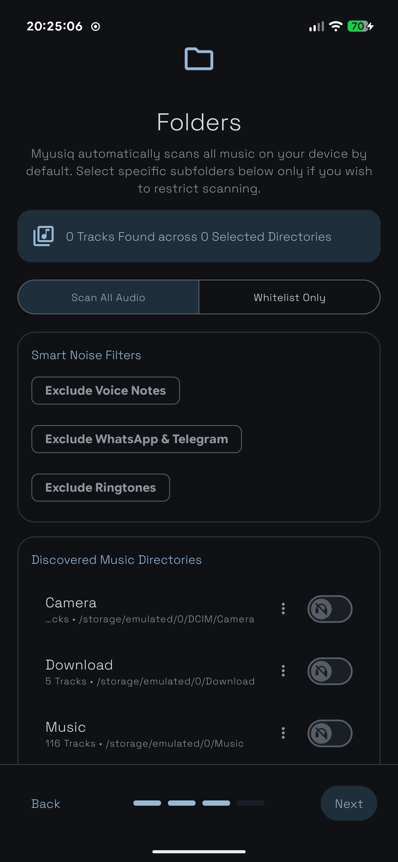 Directory Discovery Screen